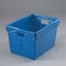 Global Industrial Corrugated Postal Storage Tote, 18-1/2 in L x 13-1/4 in W x 12 in H, Blue, Plastic 257915BL - alternate 1